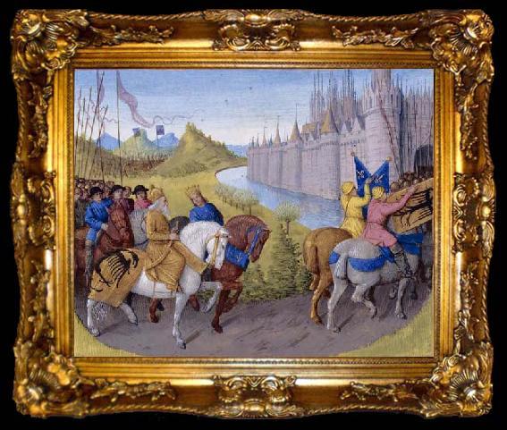 framed  Jean Fouquet Arrival of the crusaders at Constantinople, ta009-2